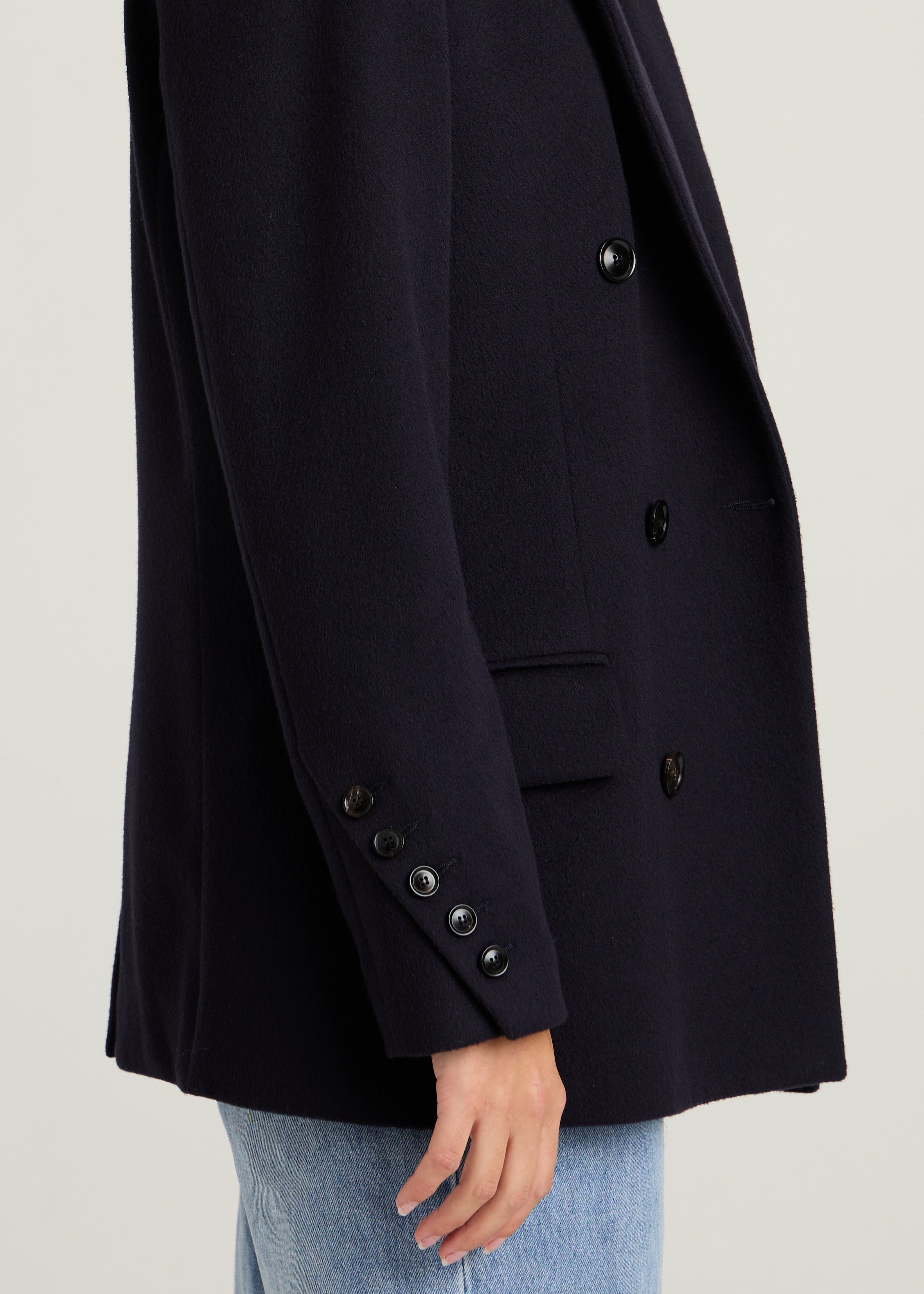 BILLIE JACKET - Navy Recycled Wool