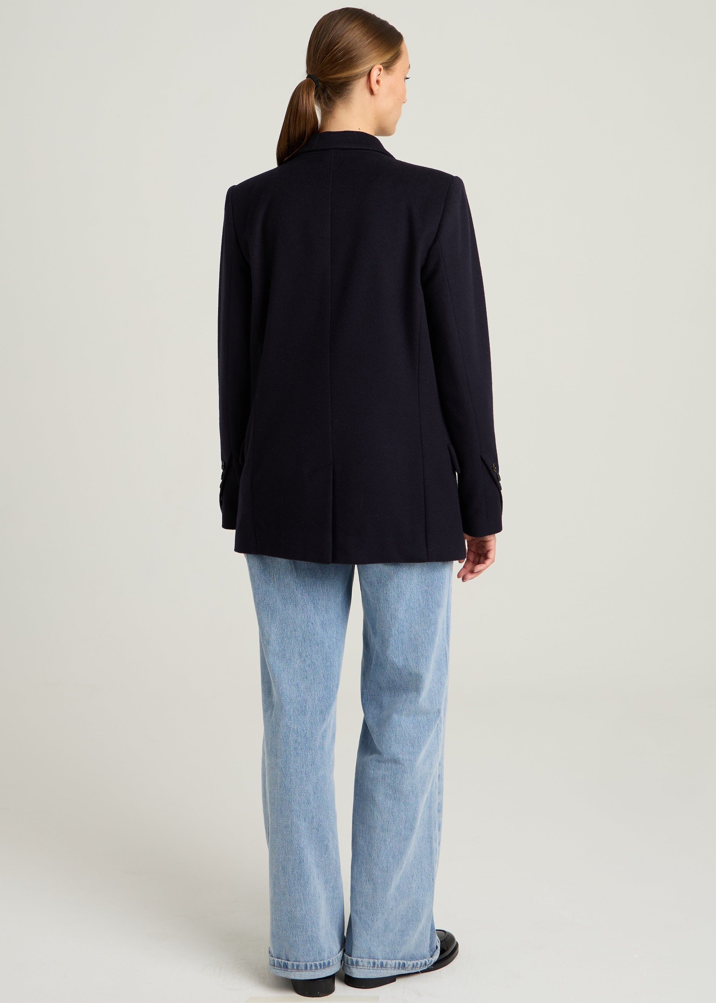 BILLIE JACKET - Navy Recycled Wool