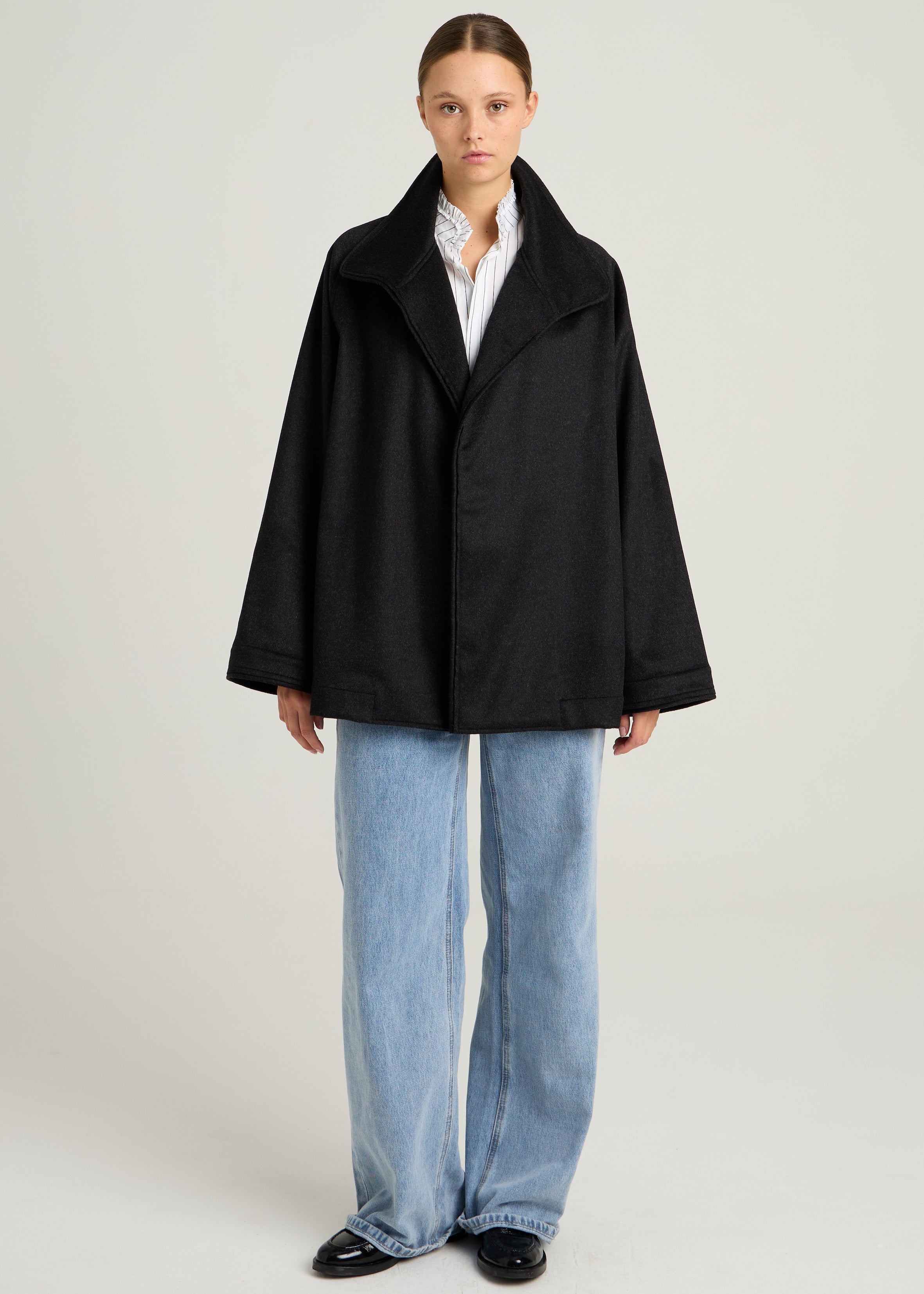KIM OVERSHIRT - Anthracite Wool