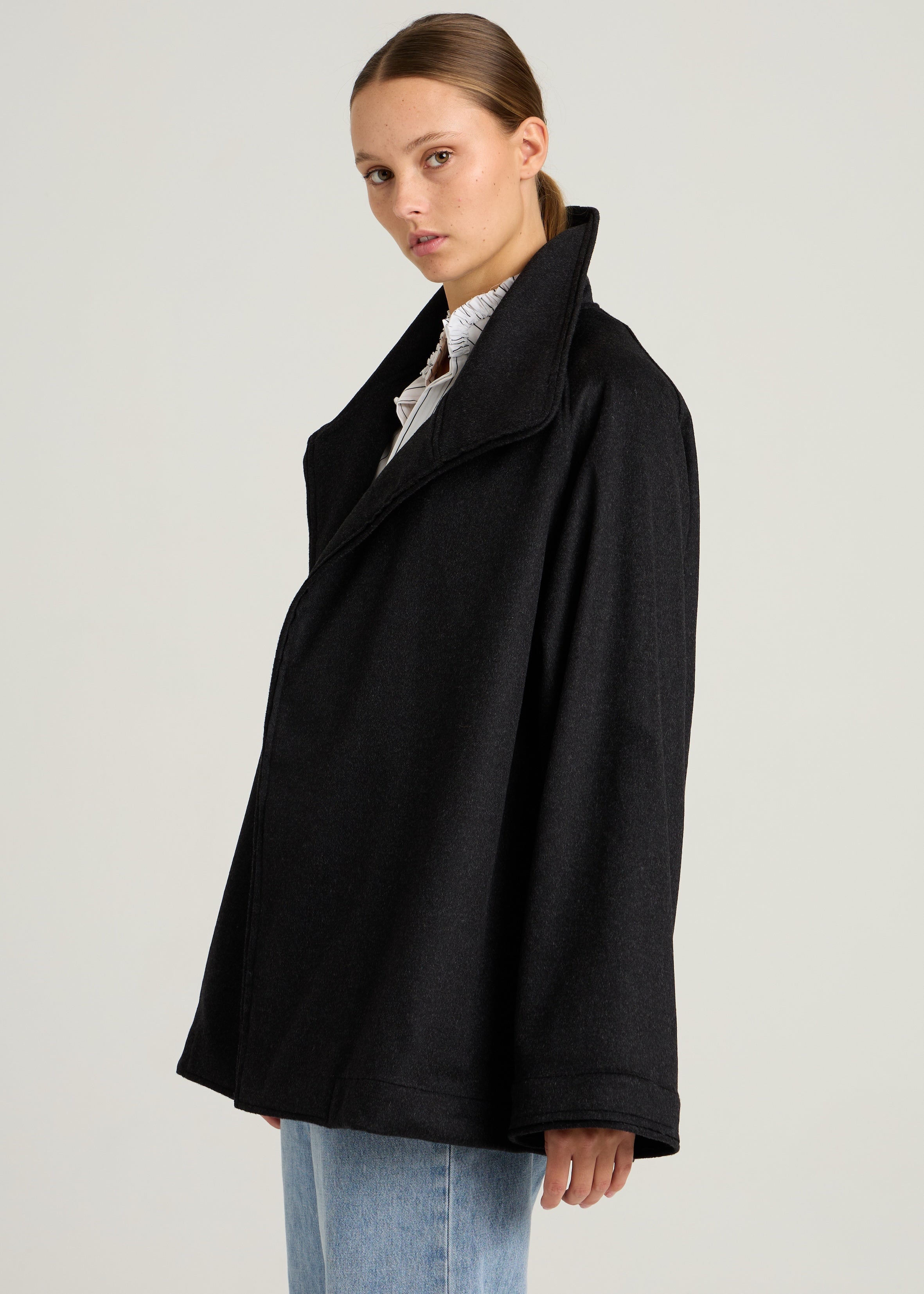 KIM OVERSHIRT - Anthracite Wool