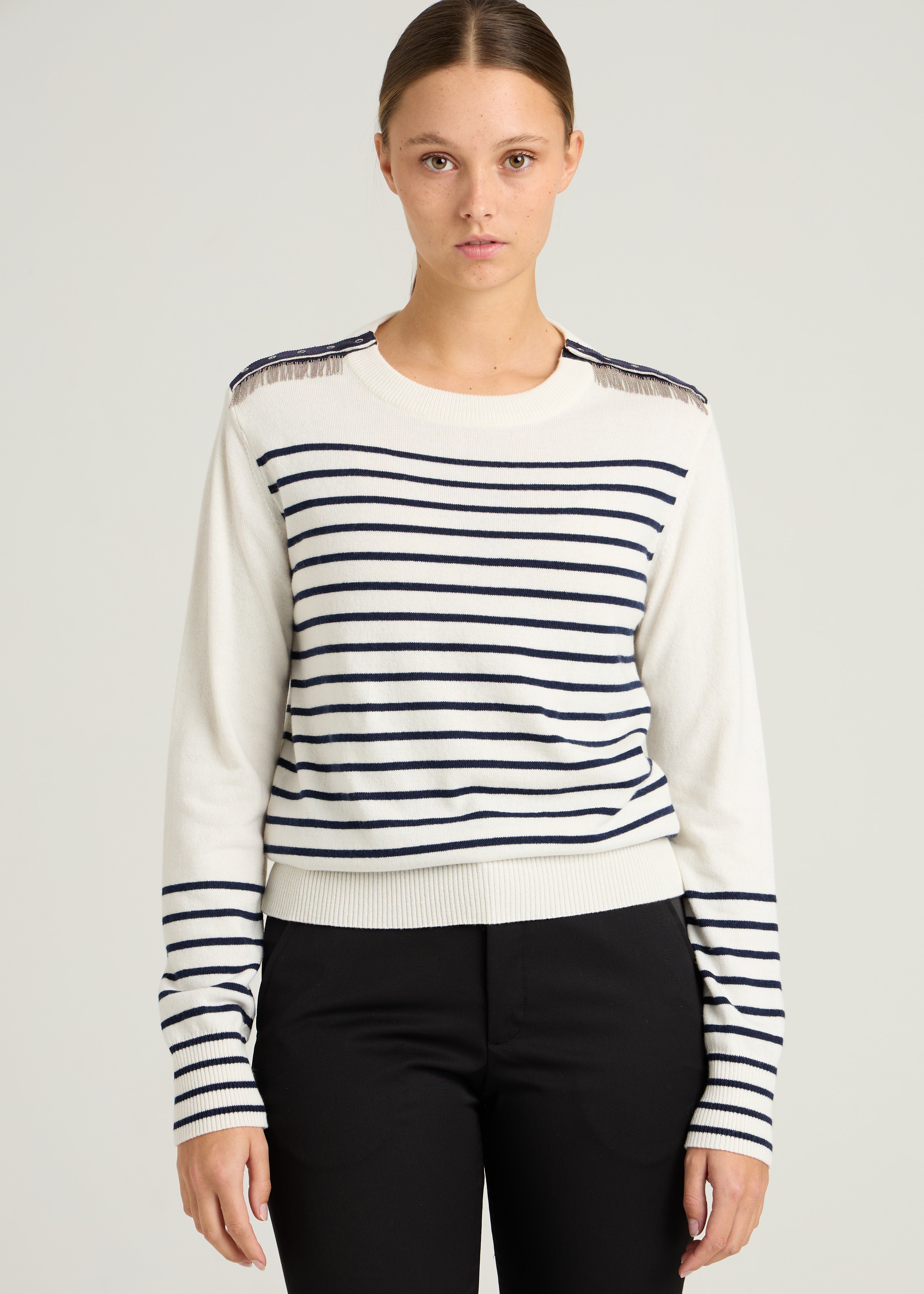 ISA CHAINS JUMPER - Navy stripes