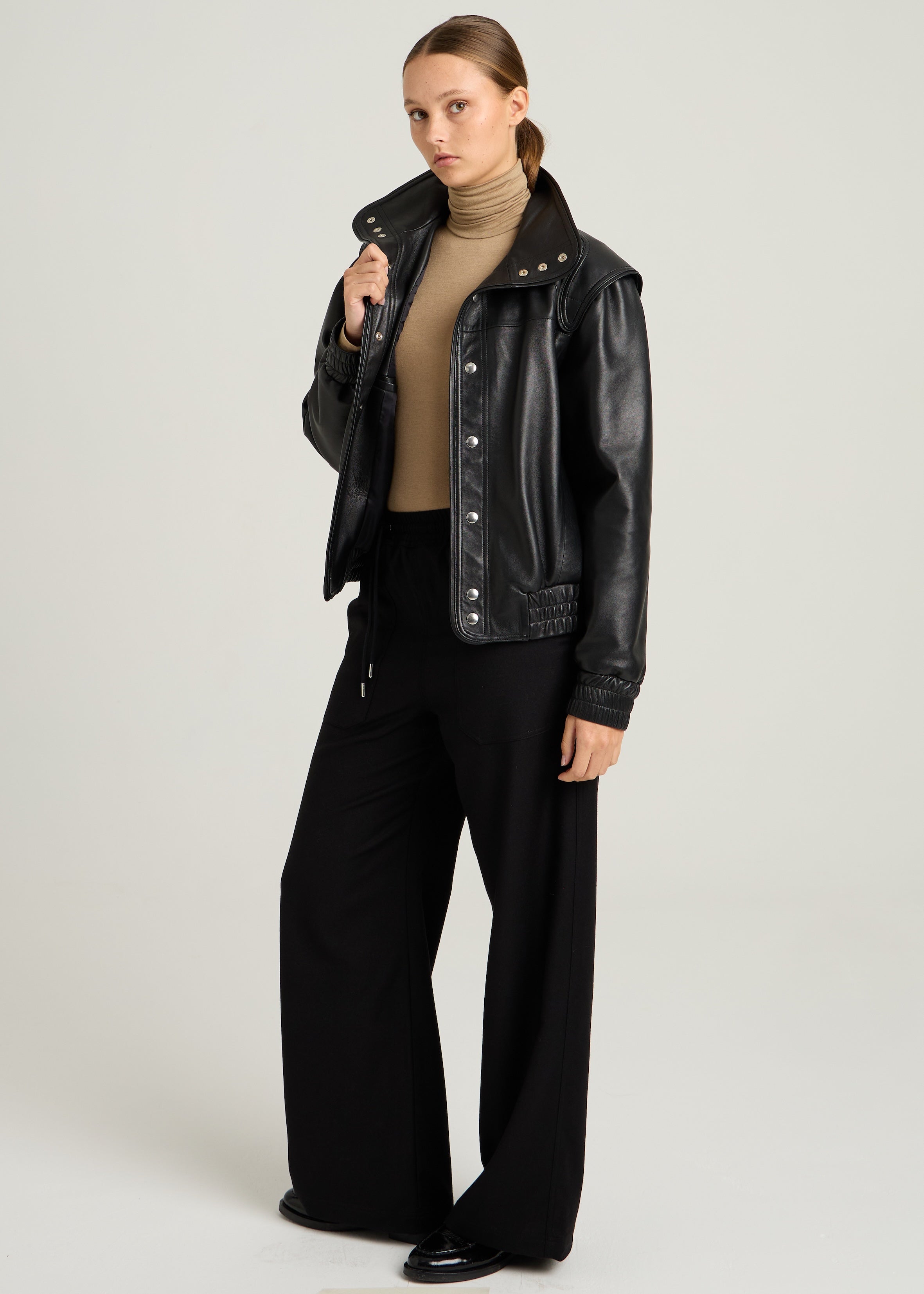 AXEL LEATHER JACKET - Black