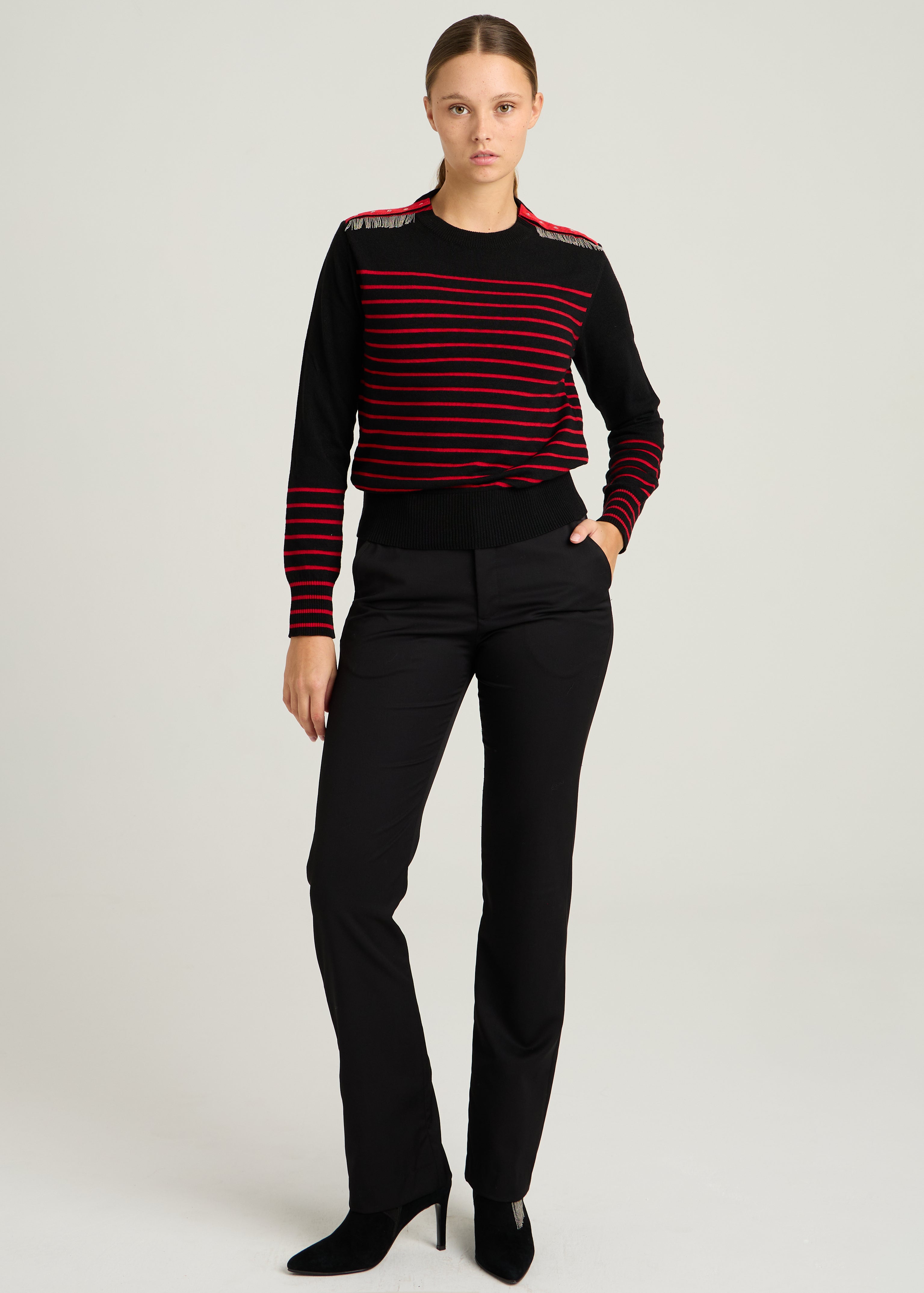 ISA CHAINS JUMPER - Red/Black