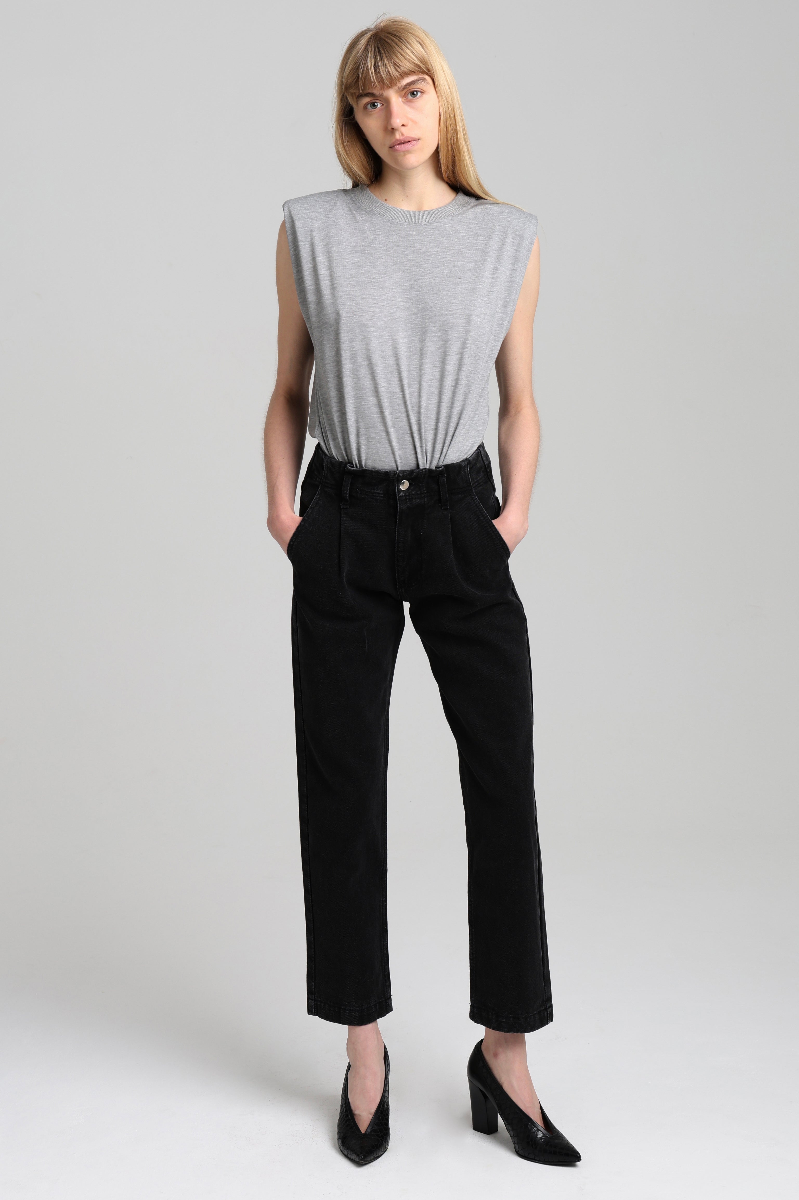 TOM TOP - light grey mélange