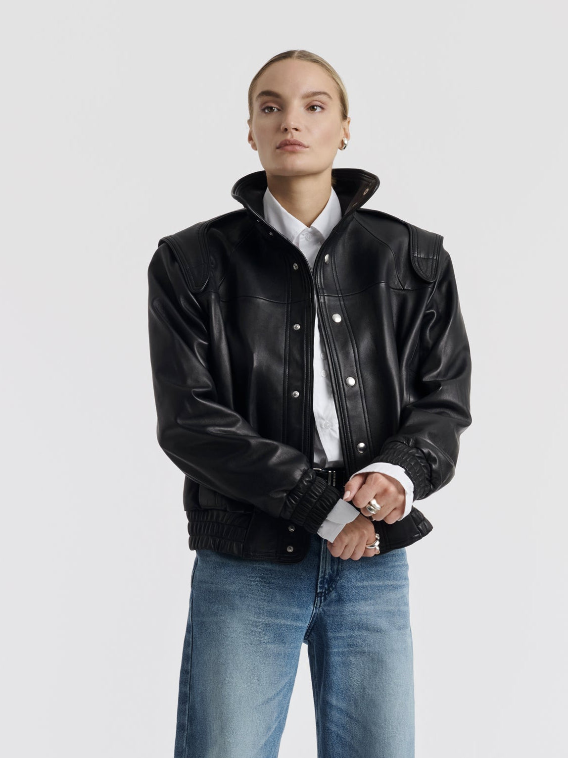 AXEL LEATHER JACKET - Black