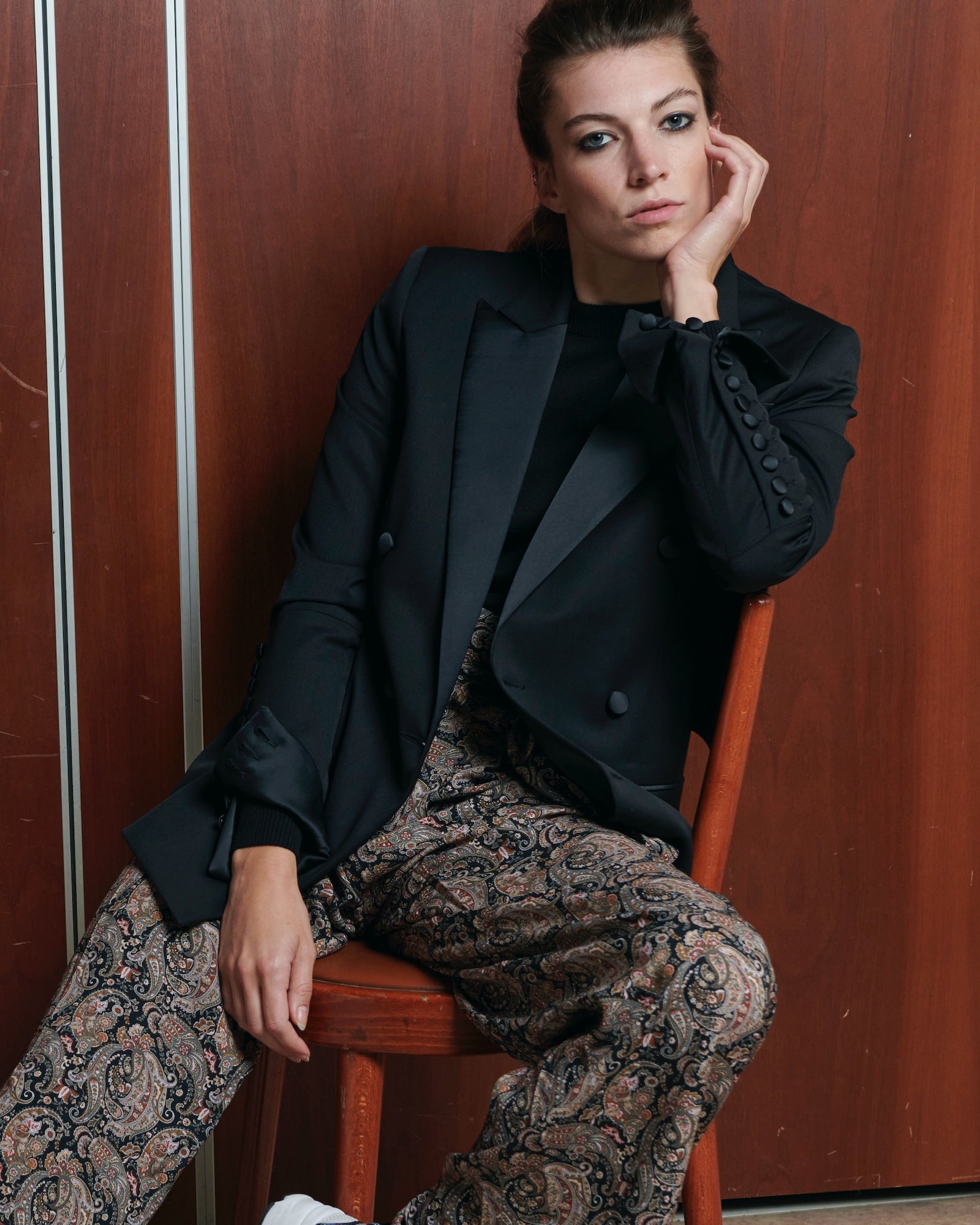 BEN TUXEDO JACKET - Black